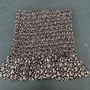 Black(with pink flowers) strapless shirt